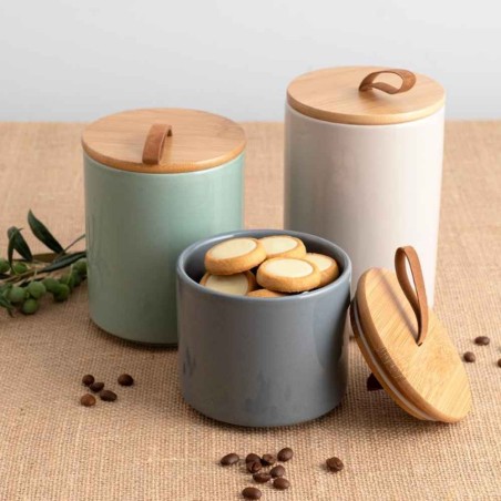 Tarro Cerámico OZON 0,44 L Gris | Hostelería | Pack 6 uds | Alium Pro