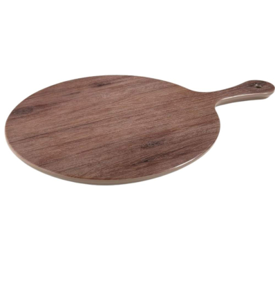 Bandeja servir pizza efecto madera 30 cm | Mango
