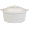 Sopera Individual con Tapa y Asas Mini | Porcelana Blanca 12 cm