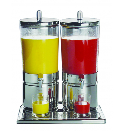 APS 10720 Duo top-fresh double juice dispenser 2x6 l stainless steel