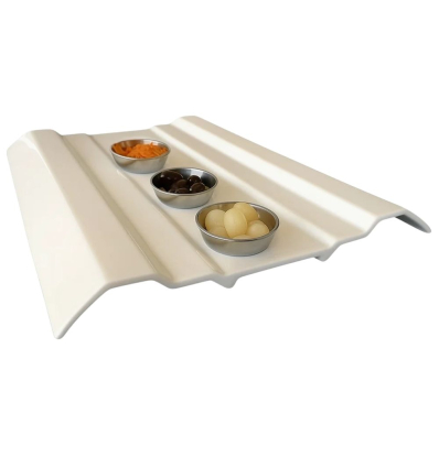 Bandeja expositor SLIDES con soporte para vasos Ø4 cm | 36 x 27,5 cm