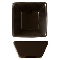 Bol Mini Cuadrado 7,5 cm | Porcelana Negra Atlantic | 6 uds | Alium