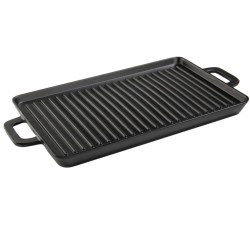 Parrilla Mini Acanalada 26x16 cm | Melamina Negra | 12 uds | Pujadas