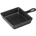 Sartén Mini de Melamina Negra | 12x10 cm | 6 uds
