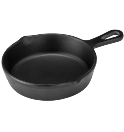 Sartén Mini Redonda de Melamina Negra | Ø11 cm | 6 uds