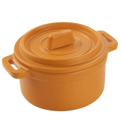Mini Cacerola Redonda con Tapa Ø10 cm Amarilla