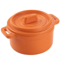 Mini Cacerola Redonda con Tapa Ø10 cm Naranja