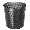 Mini Cubo Negro Martillado 8,5 cm | Caja 12 ud