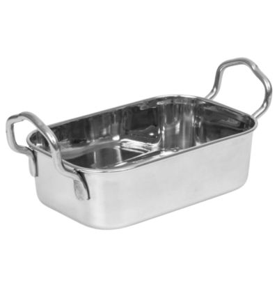 Mini Rustidera Rectangular Acero Inox 14,5 cm | Caja 12 ud