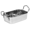Mini Rustidera Rectangular Acero Inox 14,5 cm | Caja 12 ud