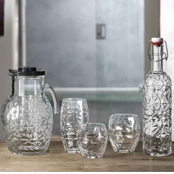 Vasos PREZIOSO 50 cl (4 uds) | Vidrio martillado, alta transparencia