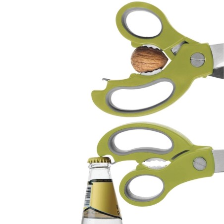 Tijeras LUXE 23 cm | Pack 6 uds verdes | Cocina profesional Alium Pro