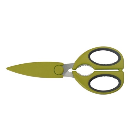 Tijeras 23 cm con funda magnética | Pack 6 uds verdes | Hostelería