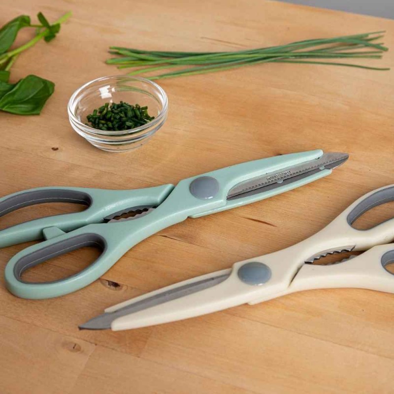 Tijeras multiusos RICO 22 cm (12 uds) | Acero inoxidable y cascanueces