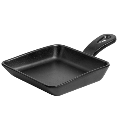 Mini sartén melamina negra Magma | 13,5x13,5 cm | 6 uds