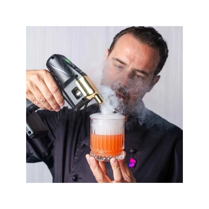 Pistola de Humo para Coctelería Flavour Blaster Pro Negra | Kit Completo