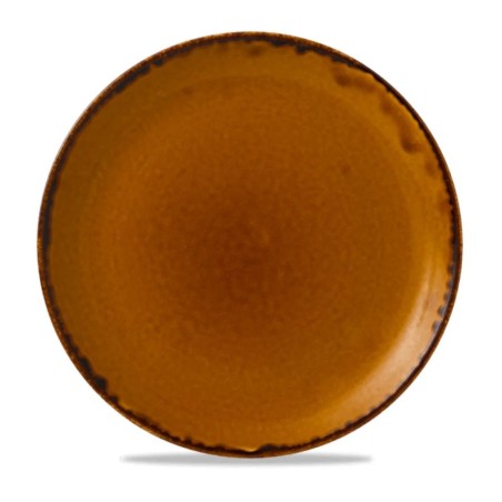 Plato HARVEST llano Marrón