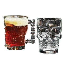 Jarra de cerveza aspecto calavera | Vidrio | Hostelería