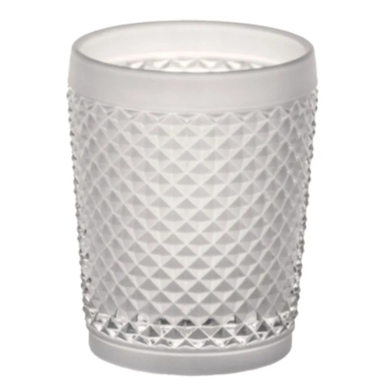 Vasos bajos de Whisky con relieve diamante || varios colores