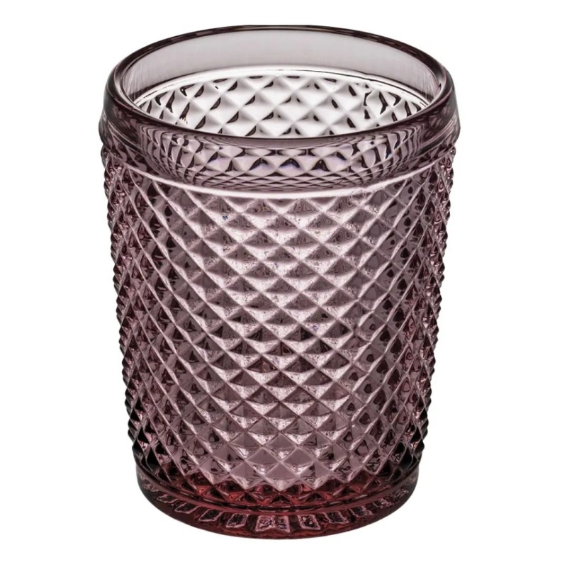 Vasos bajos de Whisky con relieve diamante || varios colores
