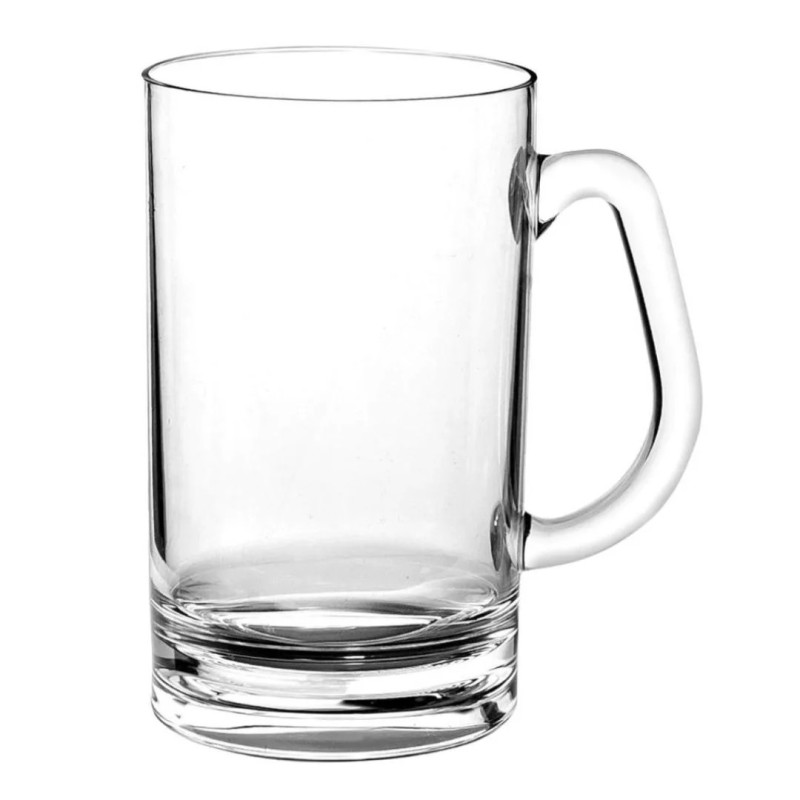 Jarra de Cerveza 0,5 L Plástico Tritán Reutilizable | Pack 6 uds