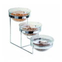 APS 11795 Sunday buffet display 3 transparent bowls with lid
