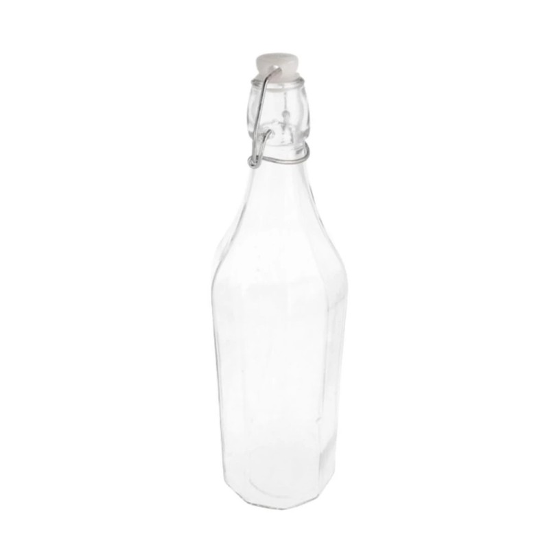Botella de Cristal con Cierre Clip 1 L | Waki Glass