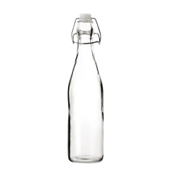 Botella de Cristal Vintage 0,5 L | Tapón Hermético | 6 uds