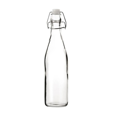 Botella de Cristal Vintage 0,5 L | Tapón Hermético | 6 uds