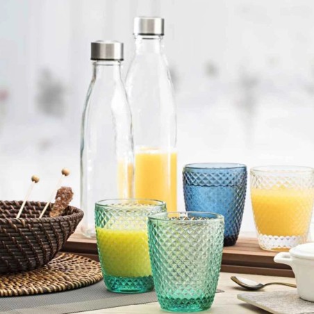 Botella Cristal con Tapón Inox | Aquazu