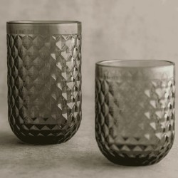 Vasos altos grises con relieve Elite 40 cl (6 unidades) | Bidasoa