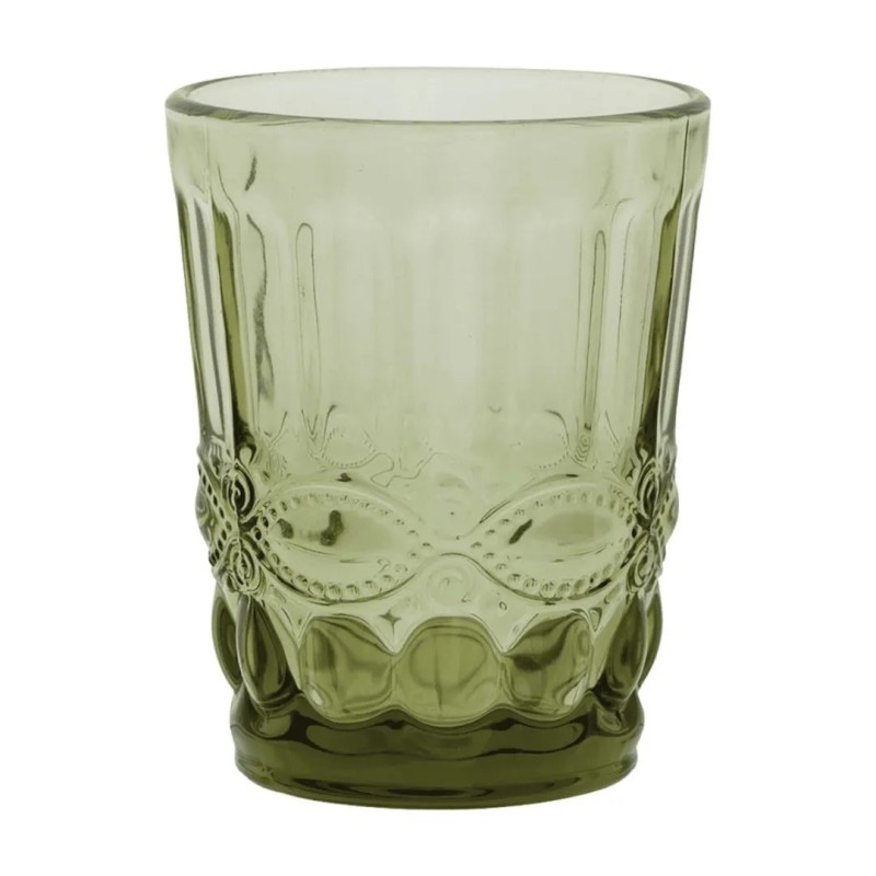 Vasos altos verdes con relieve "retro" Ritual 26cl (6 uds)