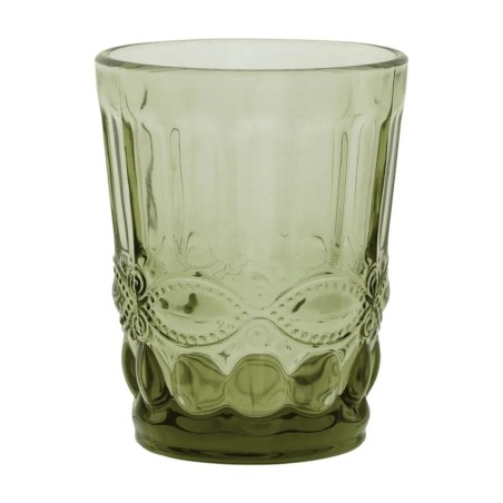 Vasos altos verdes con relieve "retro" Ritual 26cl (6 uds)