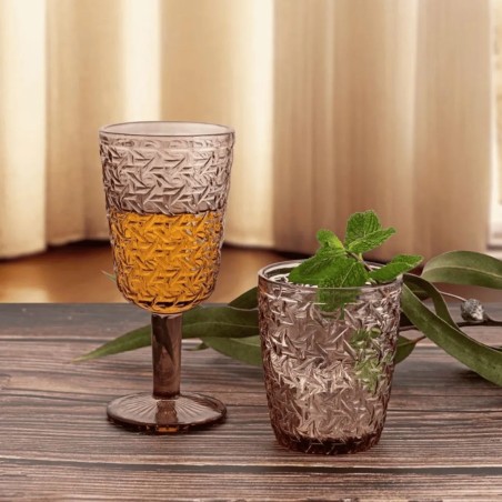 Vasos con relieve "trenzado" Agata 30cl (24 unidades) | Bidasoa