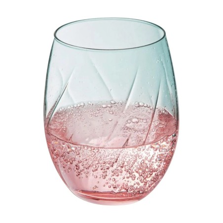 Vasos de agua rosa y verde  36 cl (4 uds)