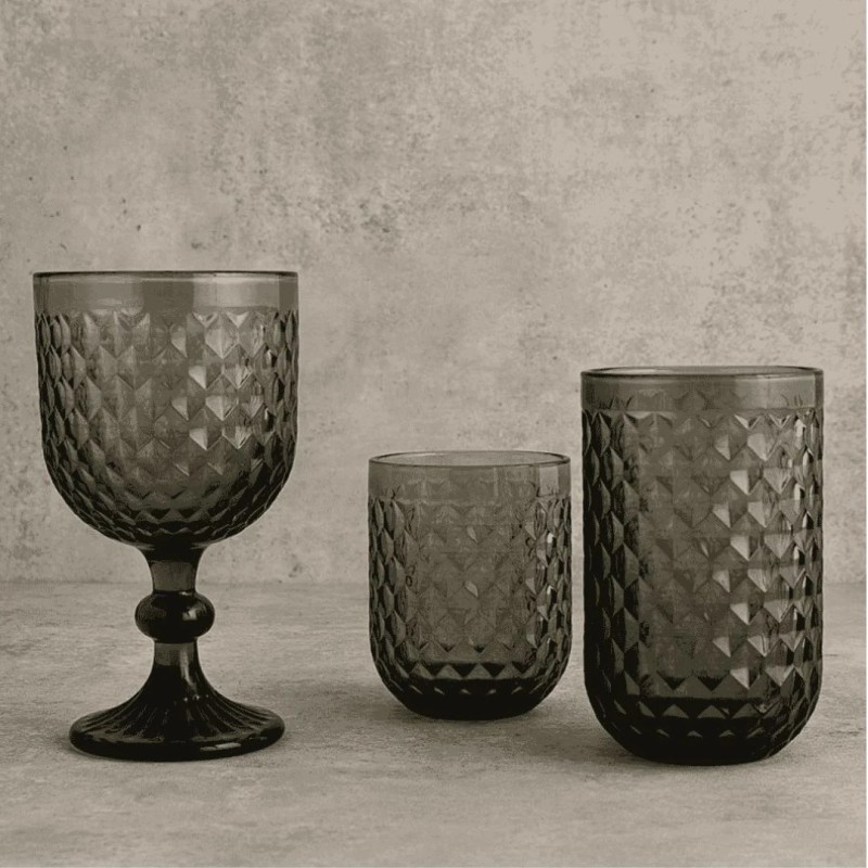 Copas grises con relieve ELITE 35 cl | Bidasoa