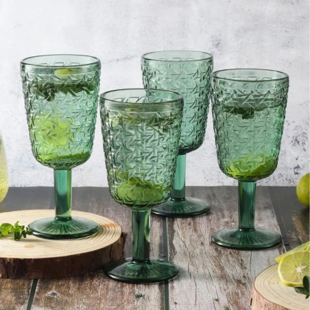 Copas con relieve "trenzado" AGATA 28.5cl| Bidasoa