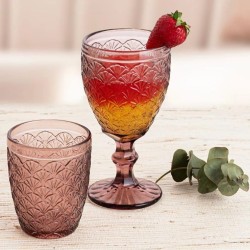 Copa rosa relieve Bidasoa Rose Moon 35 cl (6 uds) | Alium Pro