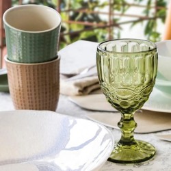 Copas verdes con relieve "retro" Ritual 30cl (6 unidades)