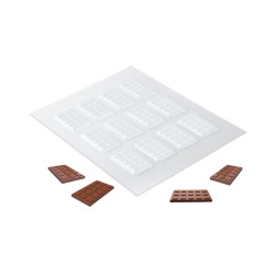 Molde reutilizable 12 mini barritas chocolate brillante | 100% Chef