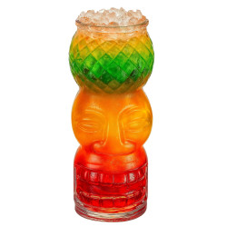 Vasos tiki de vidrio para cócteles tropicales | 55 cl | Pack 16
