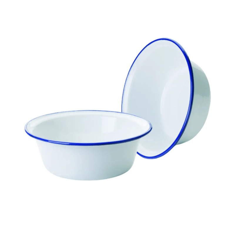 Bol cónico Vintage Blue Ø 16 cm | Esmaltado | Pack 6 | Hostelería