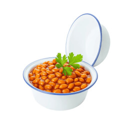 Bol cónico Vintage Blue Ø 16 cm | Esmaltado | Pack 6 | Hostelería