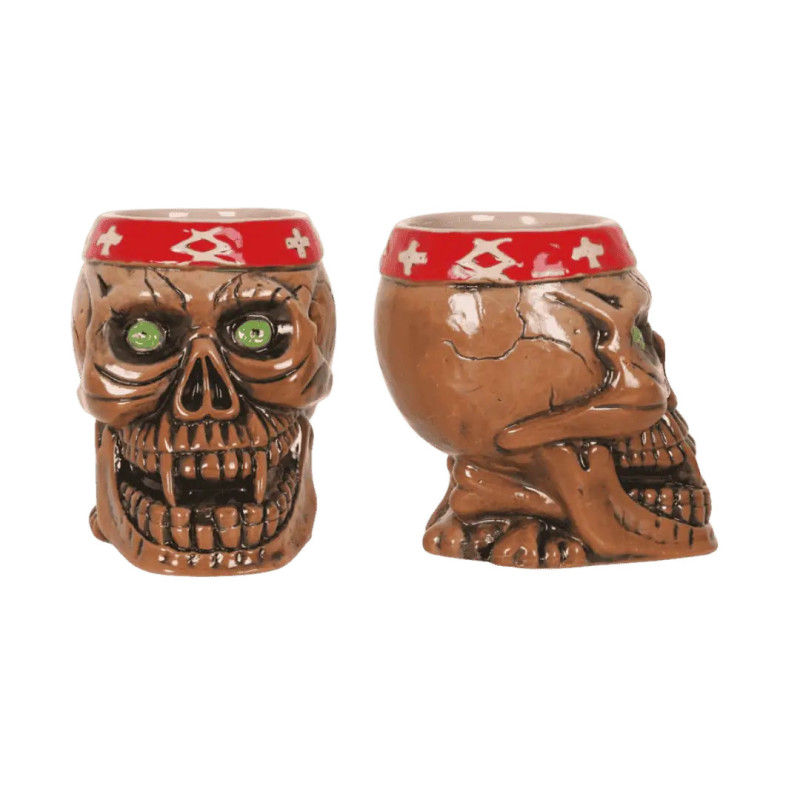 Vasos tiki Jua 35 cl | Porcelana | Calavera | Pack 6 | Coctelería