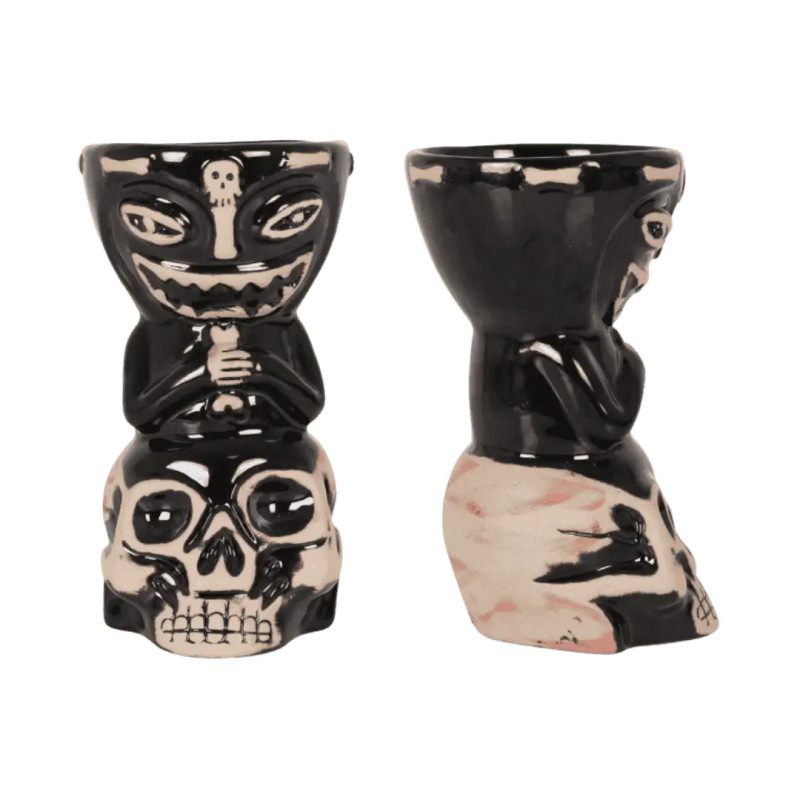 Vasos tiki Brah 35 cl | Cerámica | Estilo Tribal | Pack 9 | Coctelerí