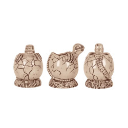 Vaso tiki de cerámica Tortuga “Shaka” | Estilo Polinesio | 65 cl | 4 uds