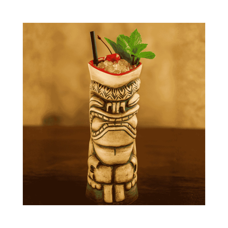 Vaso tiki “Kahuna” 32 cl | Cerámica | Pack 4 ud |Hostelería