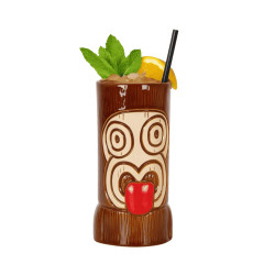 Vaso tiki “Ku” | 48 cl | Diseño con lengua | Pack 4