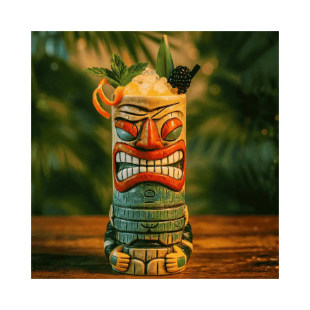 Vaso tiki Rainbow (tótem multicolor) 38 cl | 4 uds | Hostelería