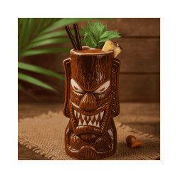 Vaso tiki de cerámica “Bora Bora” | 40 cl | Pack 4